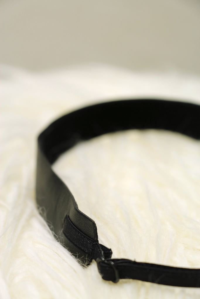 Velvet & Vegan Leather Reversible, Adjustable Headbands in a Variety of Colors