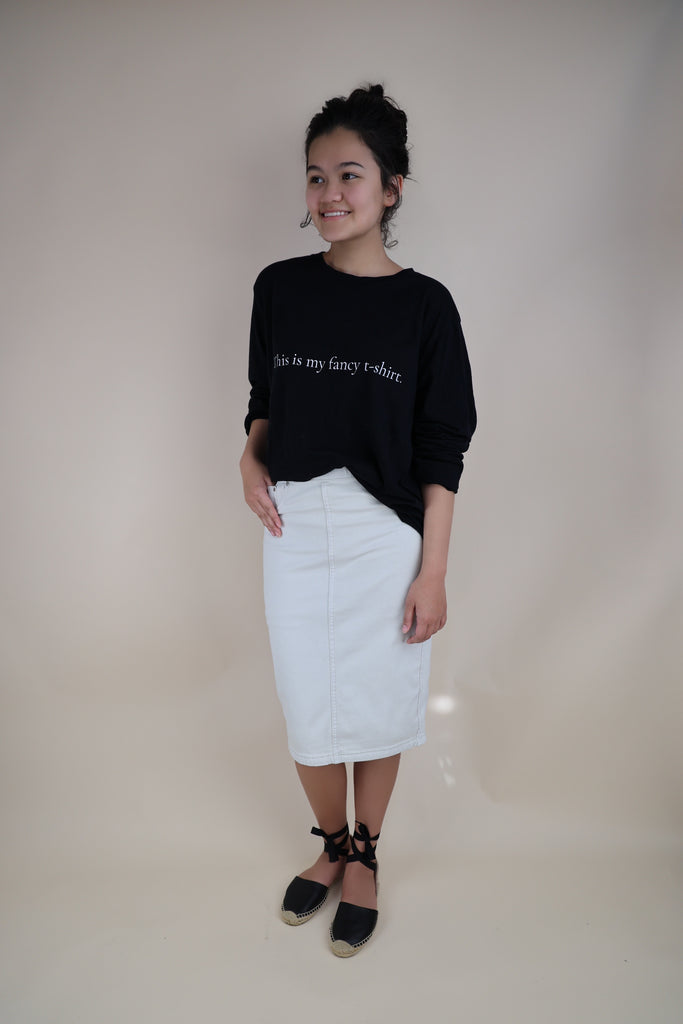 Reversible Khaki & Snake Print Stretchy Denim Skirt