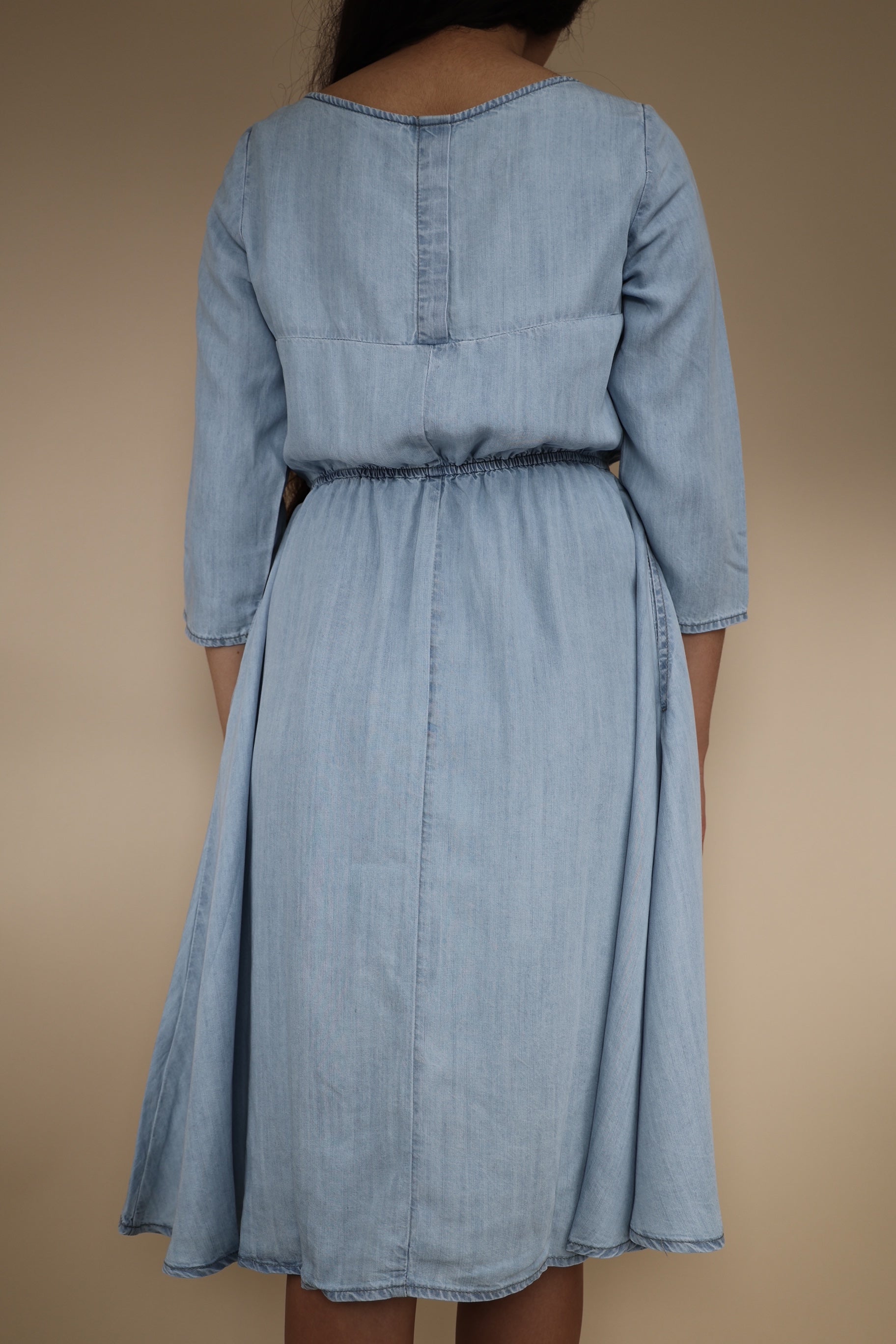 chinese dress ladies FARES Bow Elastic Waist Dress – Lemon Slice main image 1