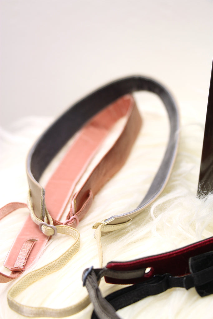 Velvet & Vegan Leather Reversible, Adjustable Headbands in a Variety of Colors