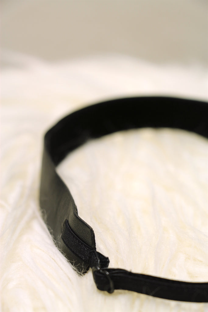 Velvet & Vegan Leather Reversible, Adjustable Headbands in a Variety of Colors