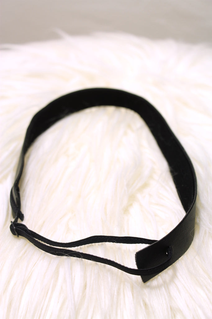 Velvet & Vegan Leather Reversible, Adjustable Headbands in a Variety of Colors