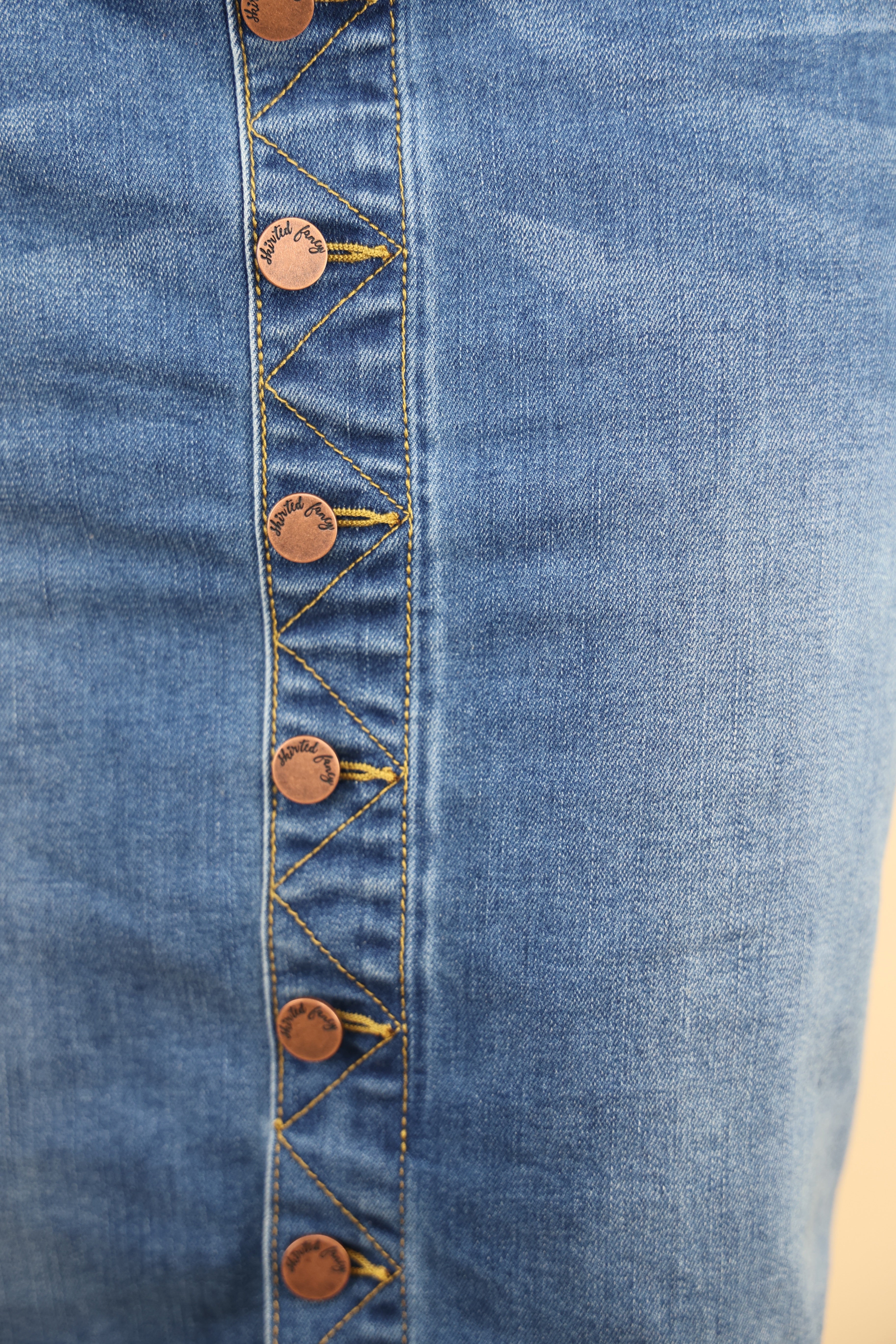 Denim & Co. Button Front Stretch Corduroy Skirt - QVC.com